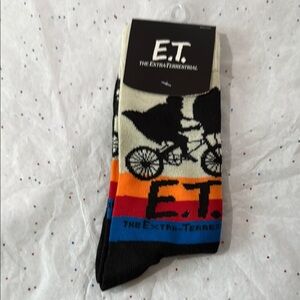 Unisex E.T Black and Multicolor Socks